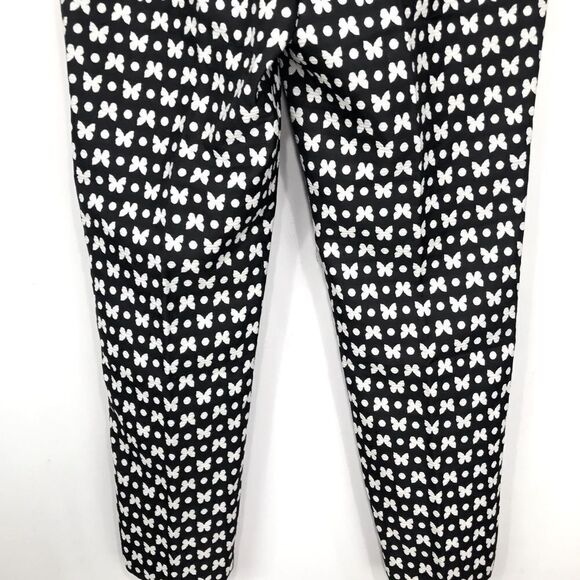 Talbots Hampshire Ankle Pant in Black with White Butterflies NEW - Picture 10 of 16